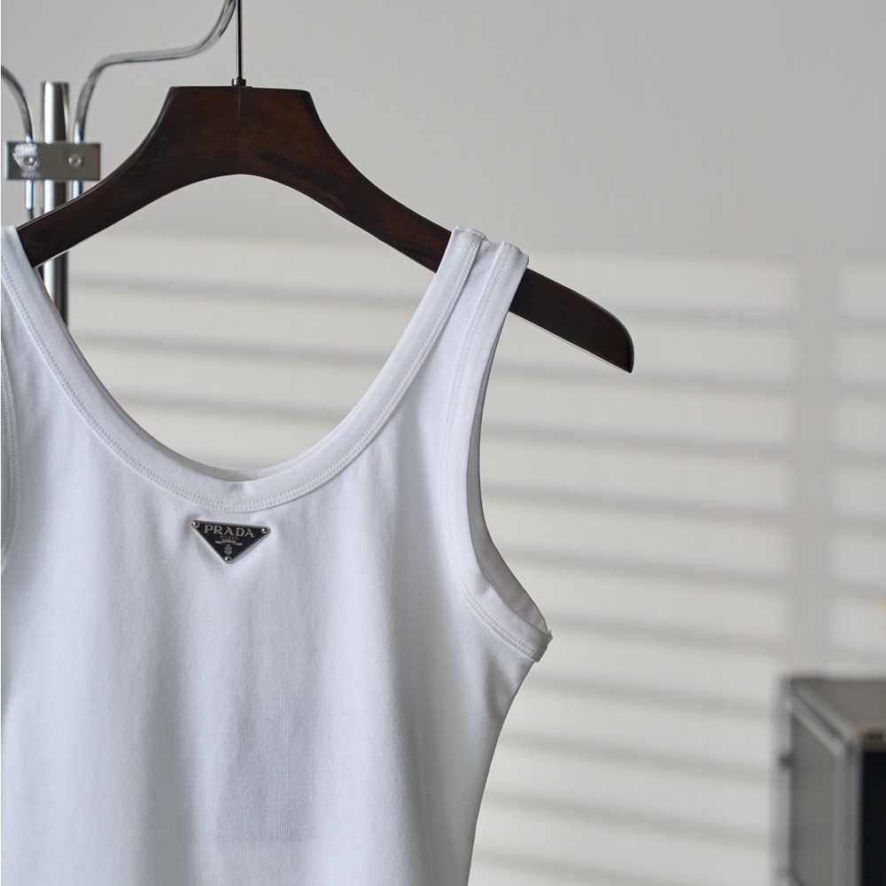 Prada White Slim-fit Tank Top - Picture 3 of 10